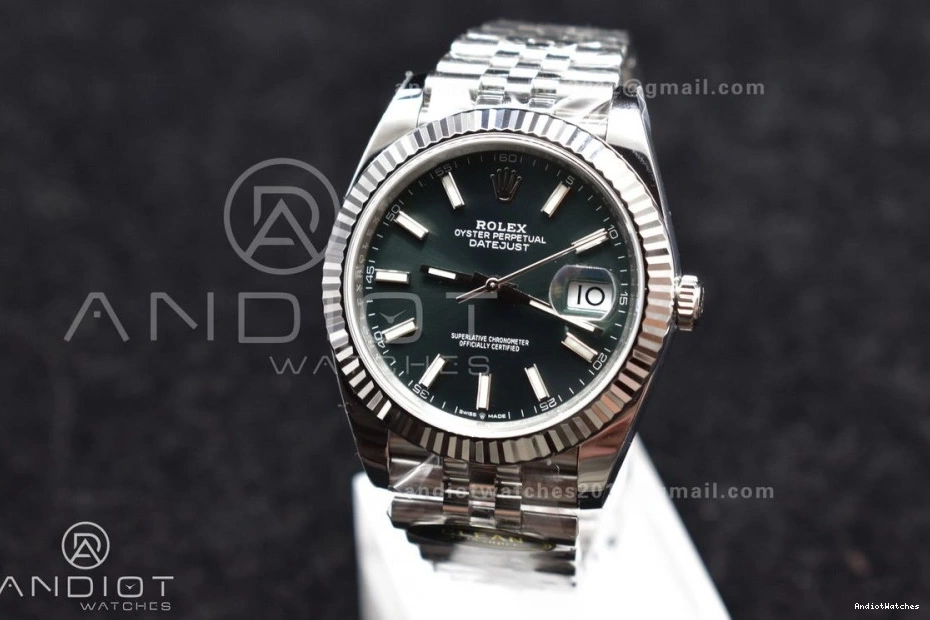 1:1 Bracelet Dial GoodFit Clean 126334 41 DateJust Steel 405 Best Stick 904L Edition VR Green on Jubilee 1218